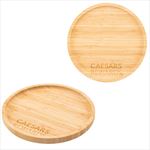 HST97800 Round Bamboo Serving Tray With Custom Imprint